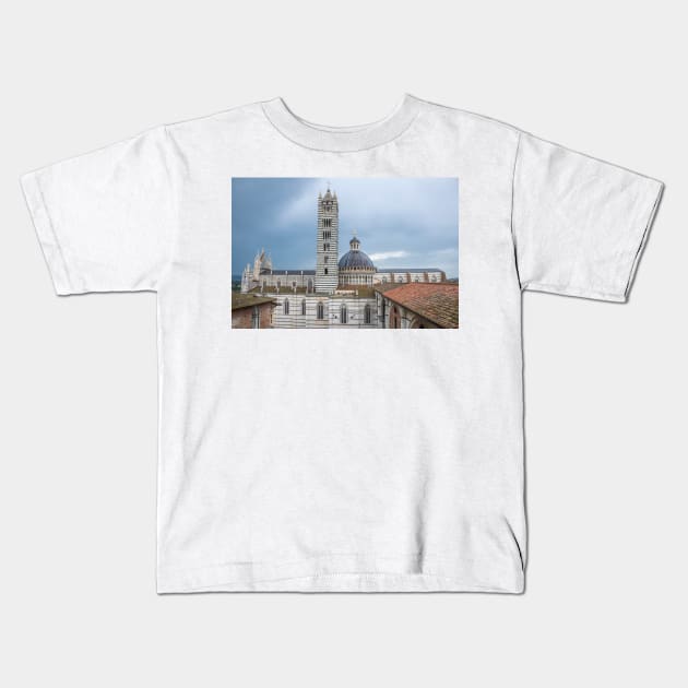 Siena Cathedral view Kids T-Shirt by TDArtShop